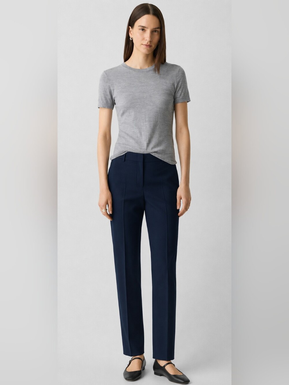 Theory Virgin Wool Blend Slim Pants